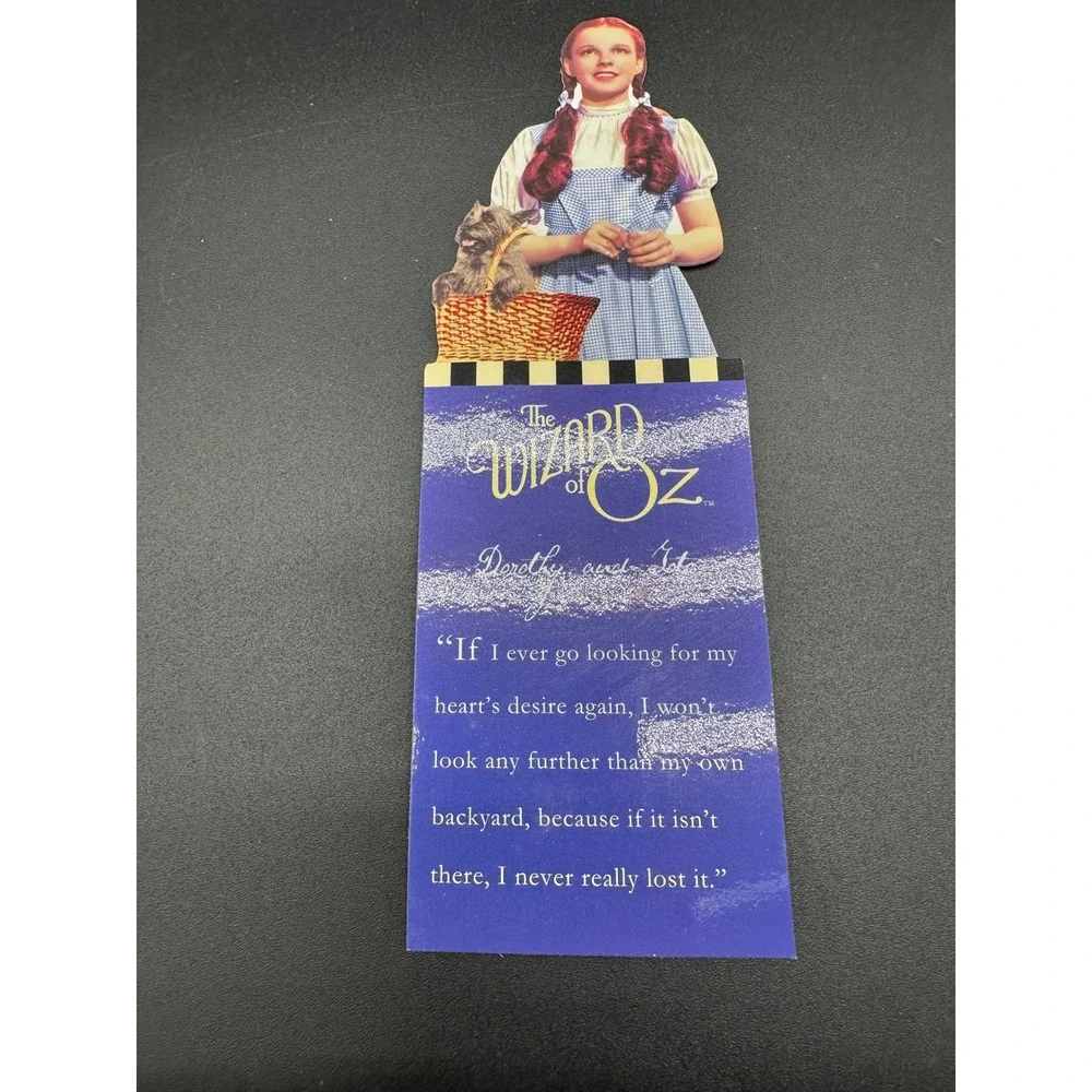 Wizard Of Oz Bookmark Dorothy Toto Quote Collectible Movie Gift Book‎ Lover